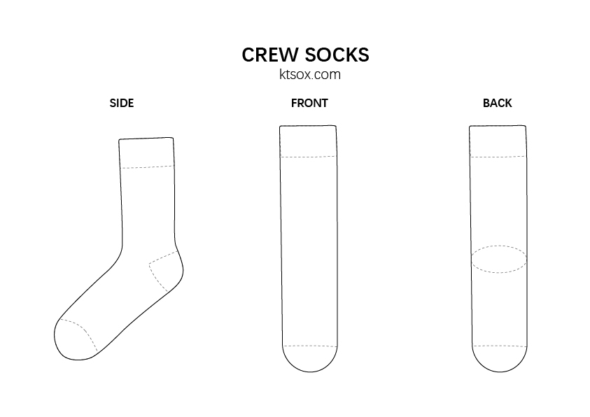 Use free handdrawing template to design socks